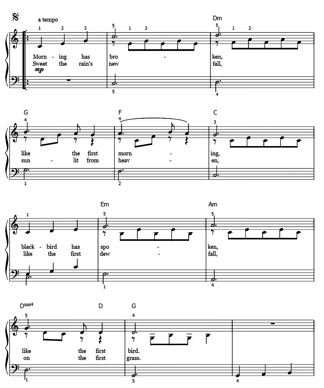 Morning Has Broken sheet music 2