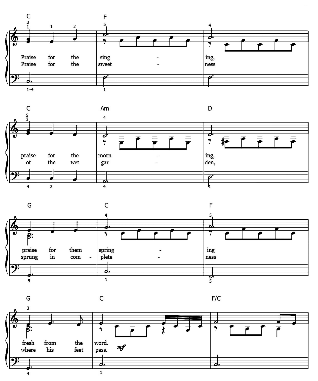 Morning Has Broken sheet music 3