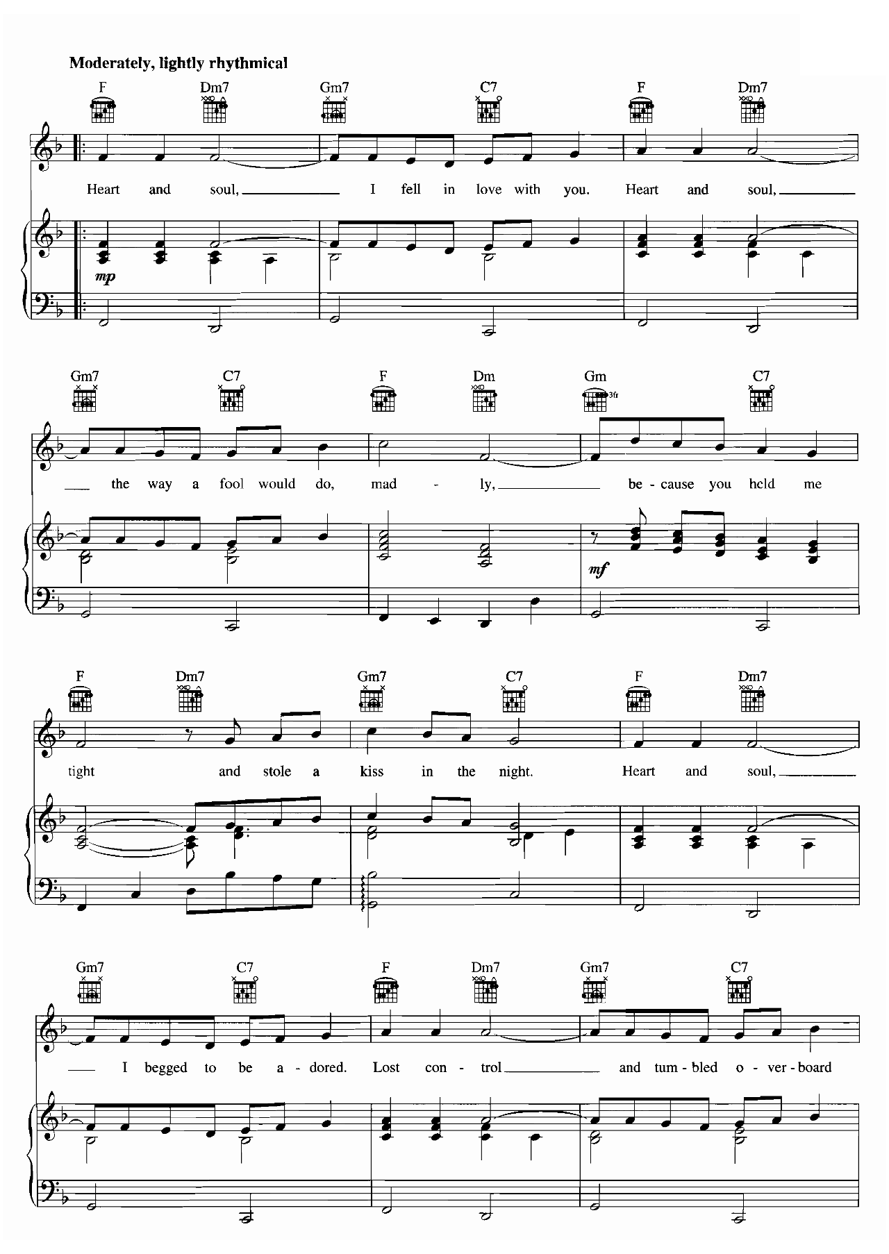 Heart And Soul sheet music 2