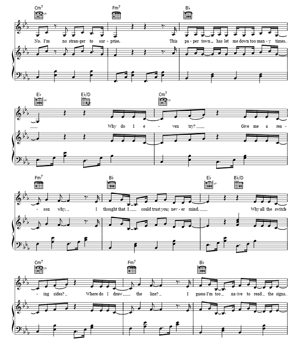 Real Friends sheet music 2