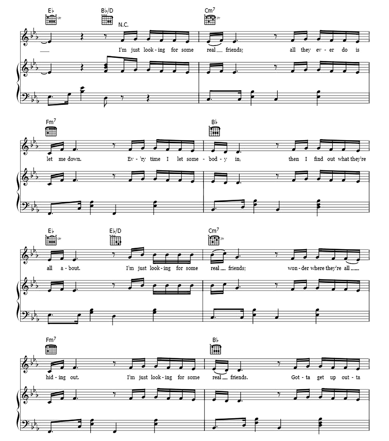Real Friends sheet music 3