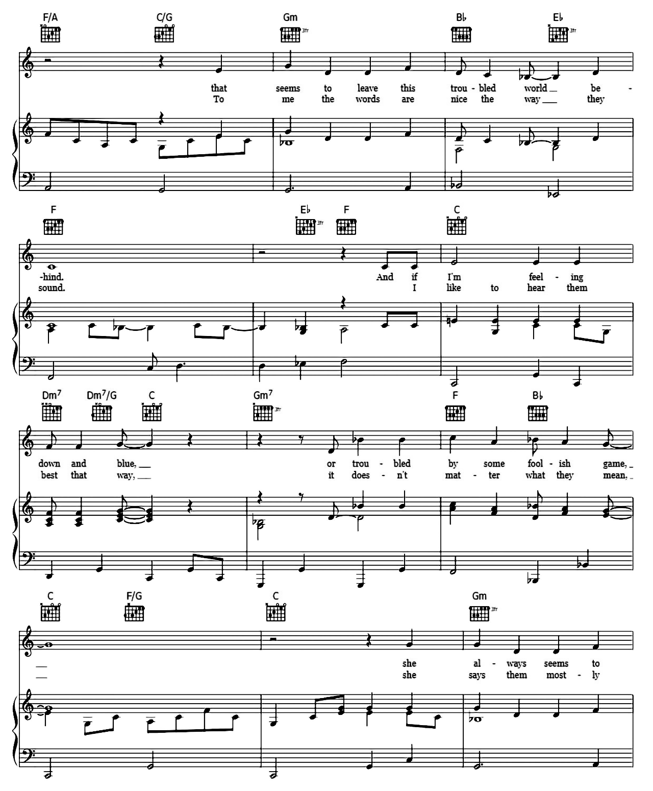 Something In The Way She Moves sheet music 2