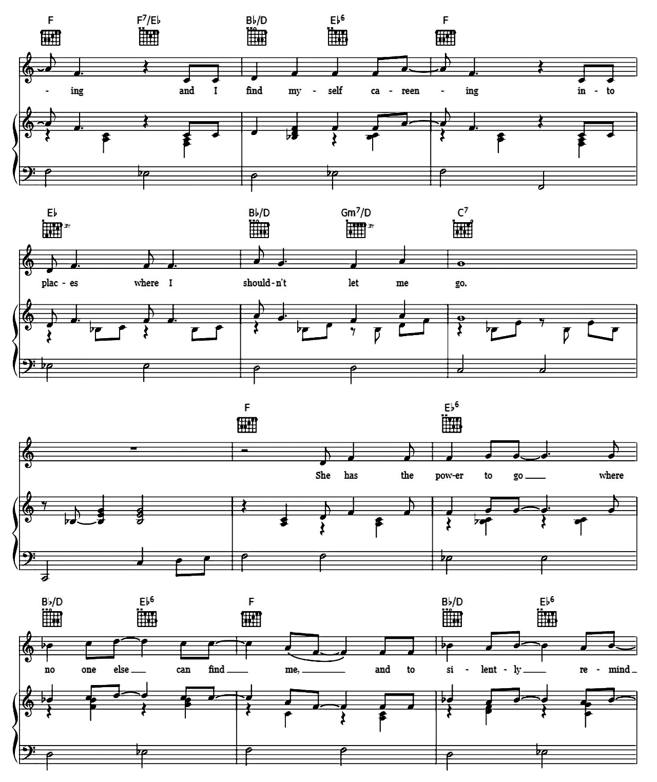 Something In The Way She Moves sheet music 5
