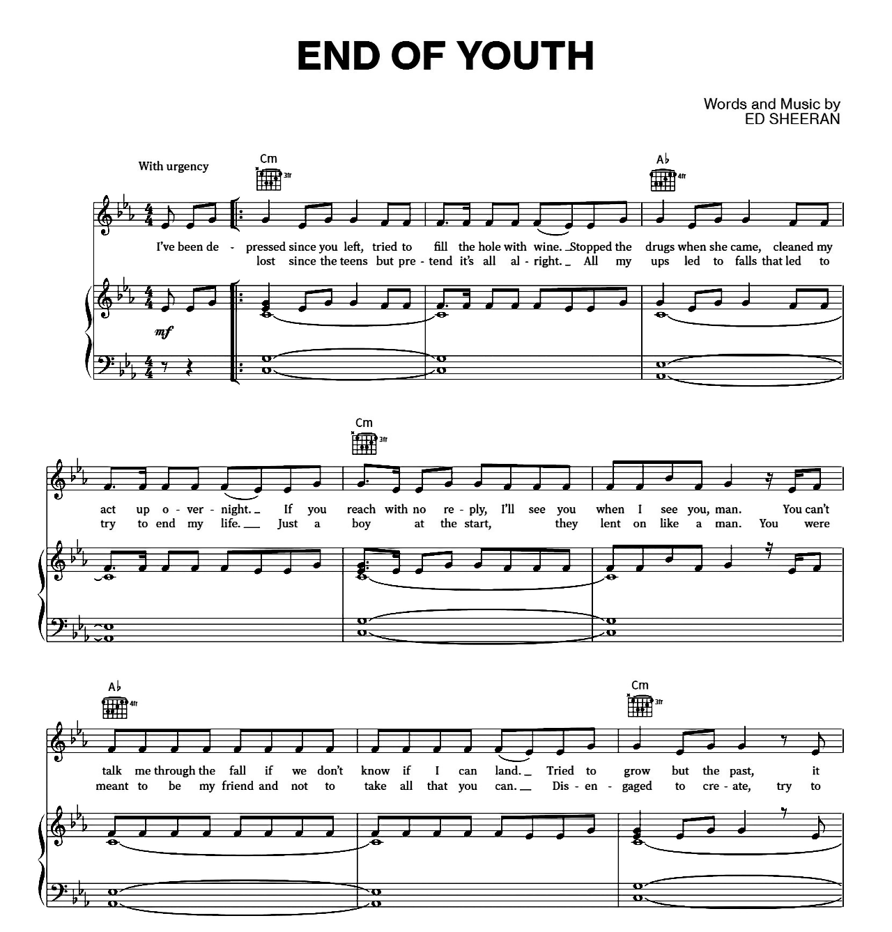 End Of Youth sheet music