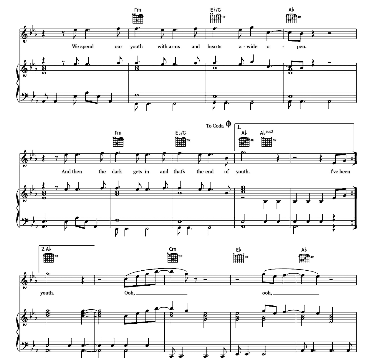 End Of Youth sheet music 4