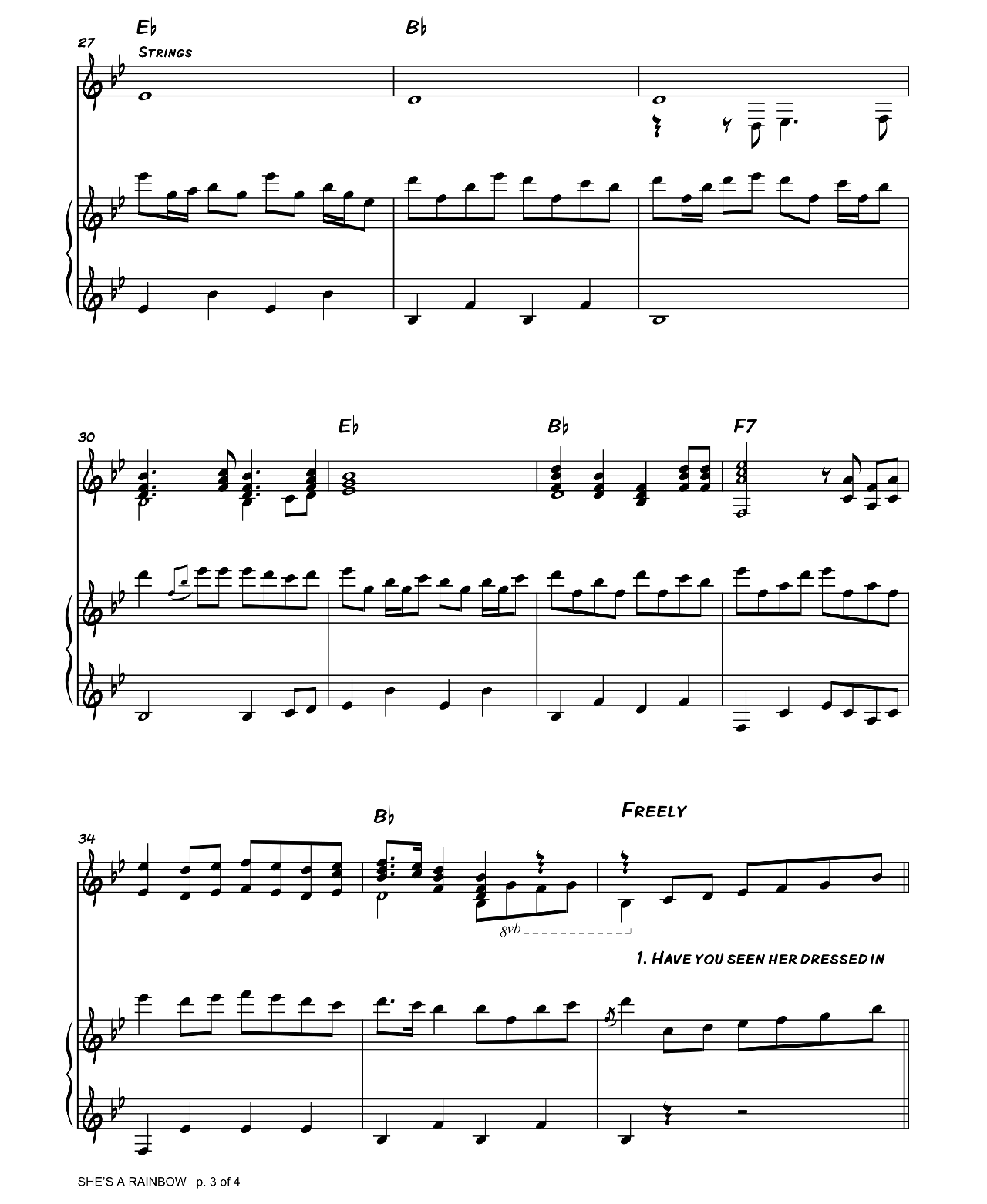 She's A Rainbow sheet music 3