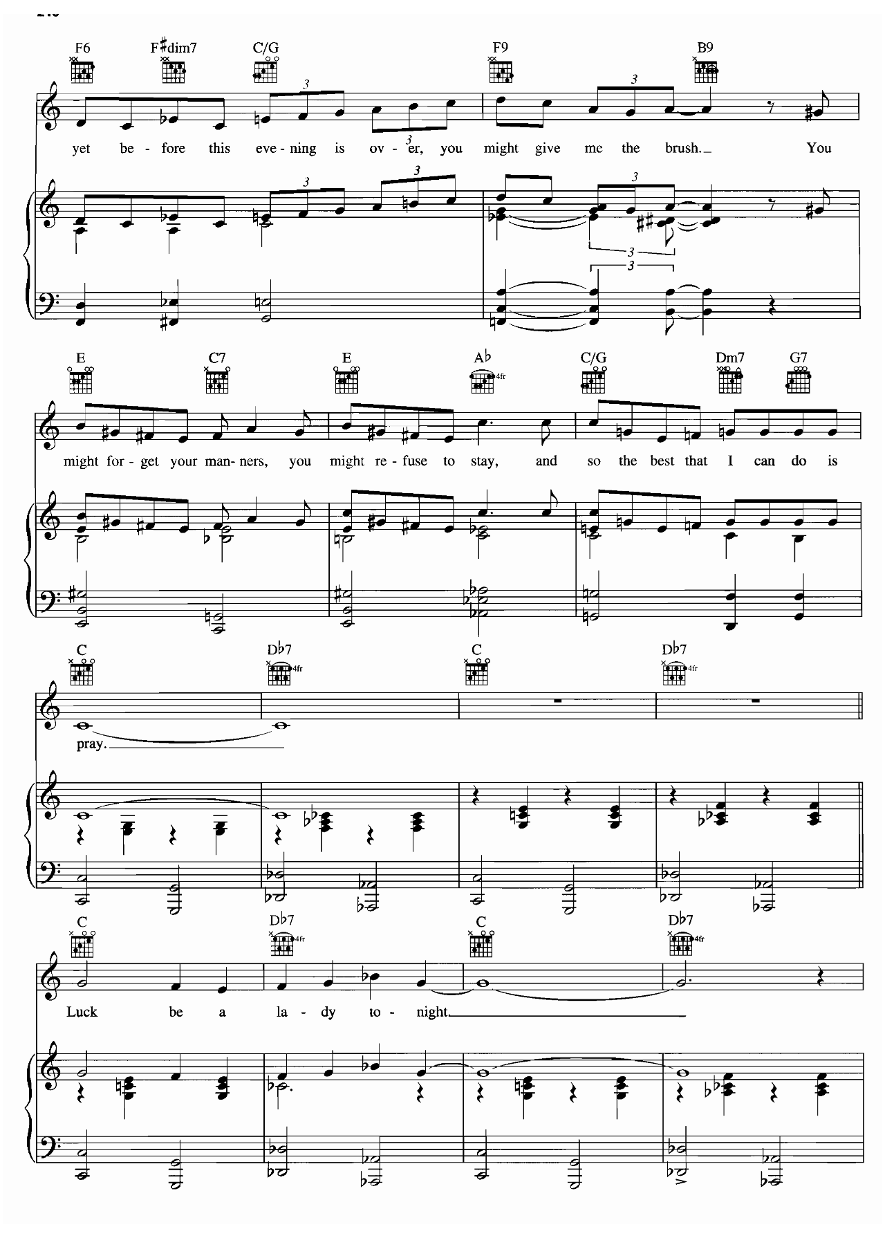 Luck Be A Lady sheet music 2