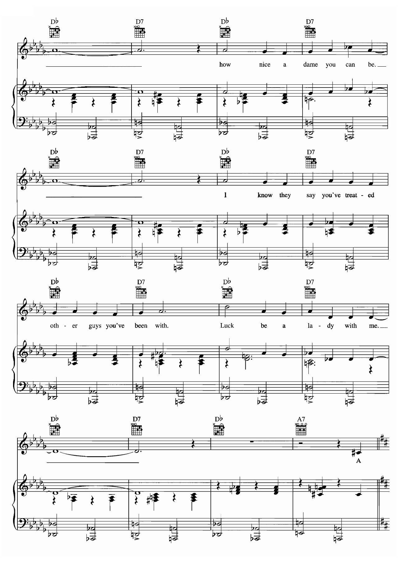 Luck Be A Lady sheet music 4