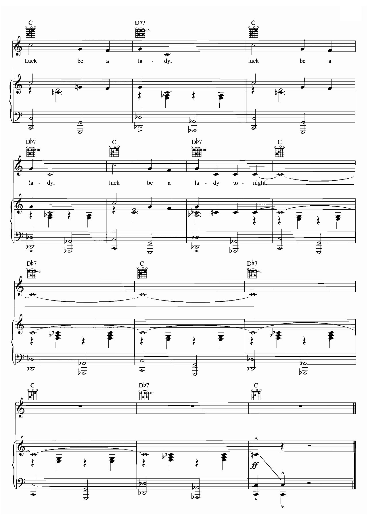 Luck Be A Lady sheet music 7