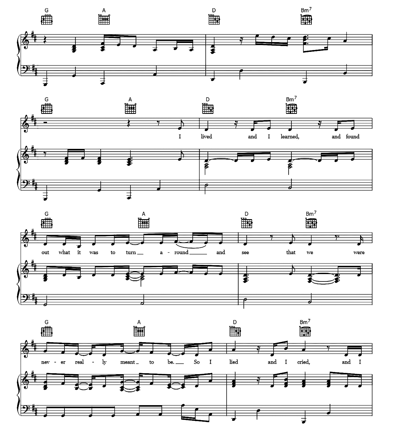 You All Over Me sheet music 6