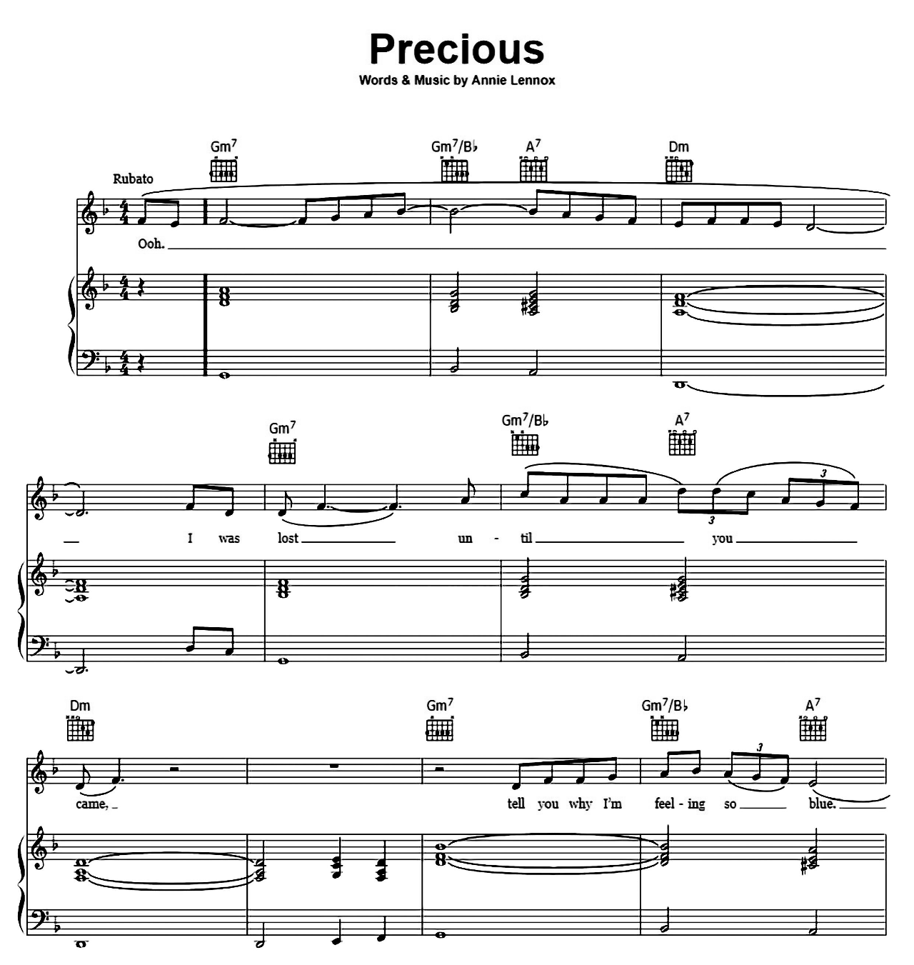 Precious sheet music
