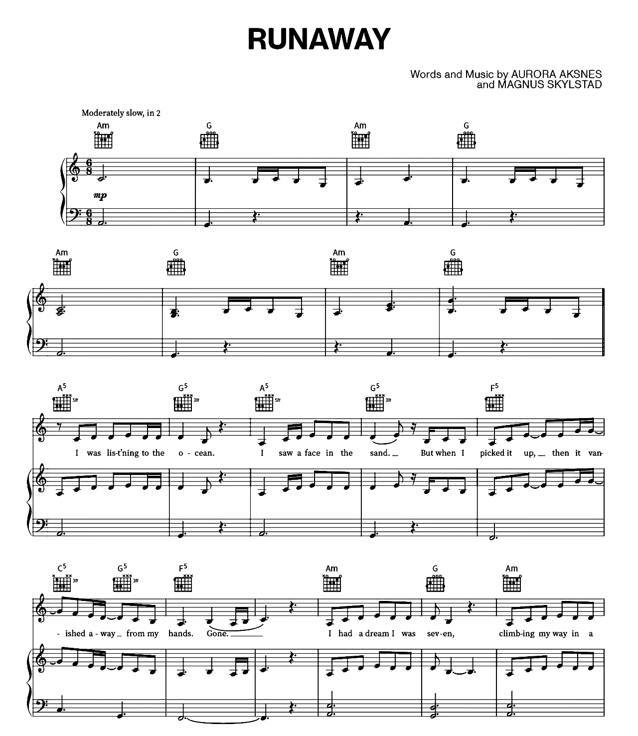 Runaway sheet music