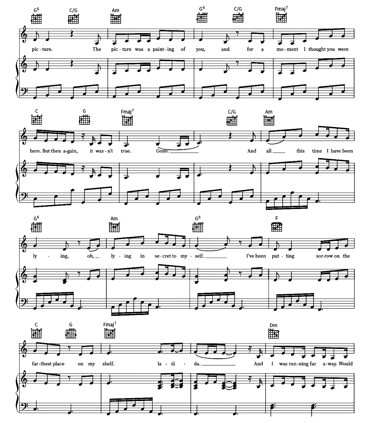 Runaway sheet music 3