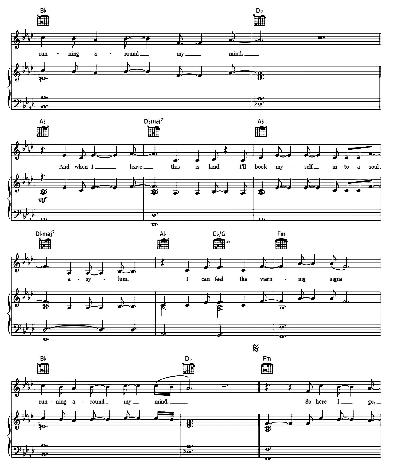 Half The World Away sheet music 2