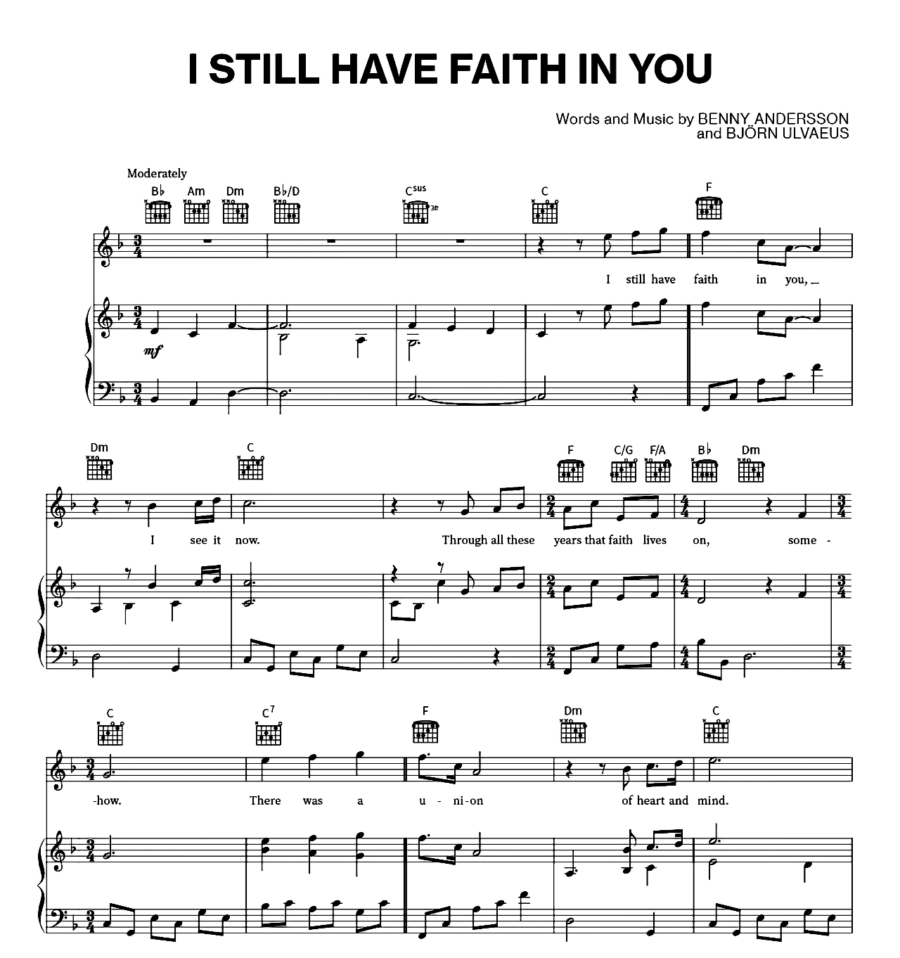 I Still Have Faith In You sheet music