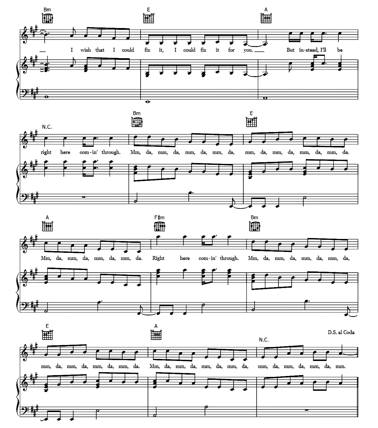 Follow You sheet music 4