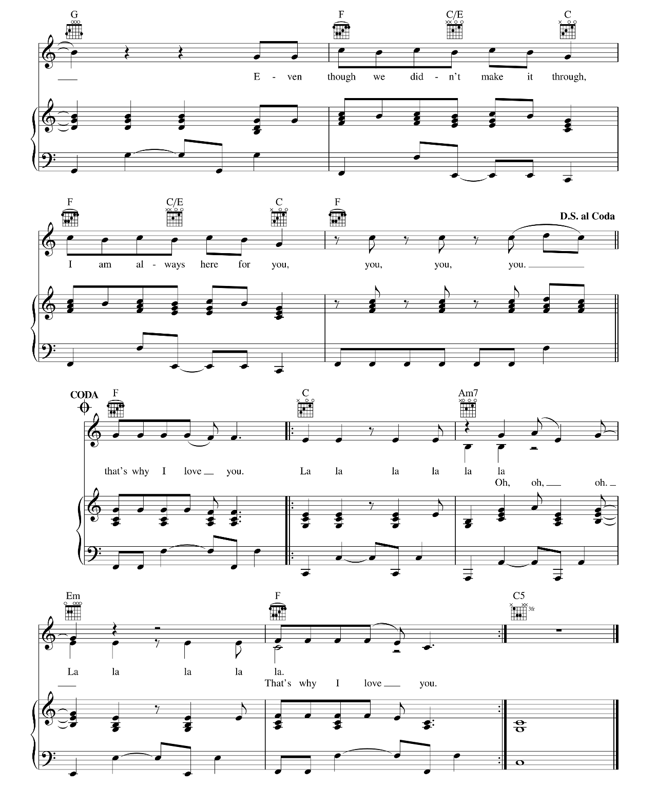 I Love You sheet music 5