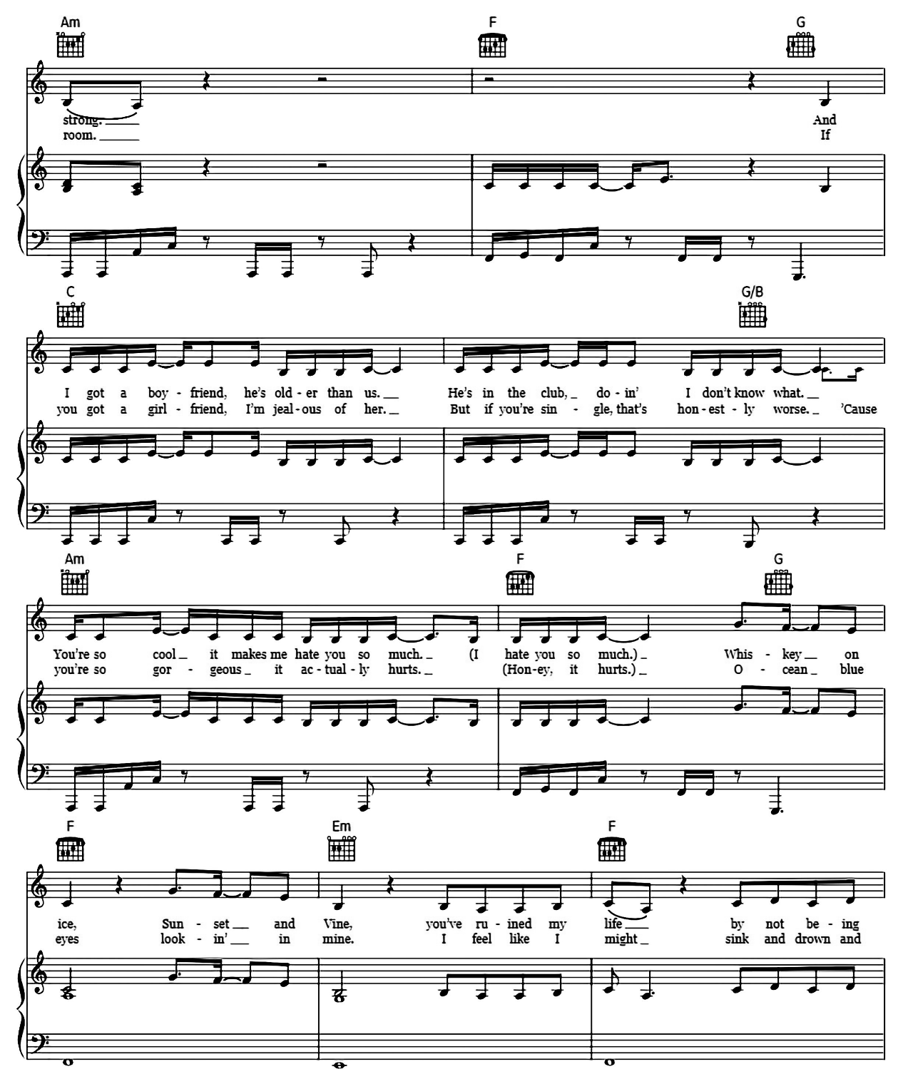 Gorgeous sheet music 2