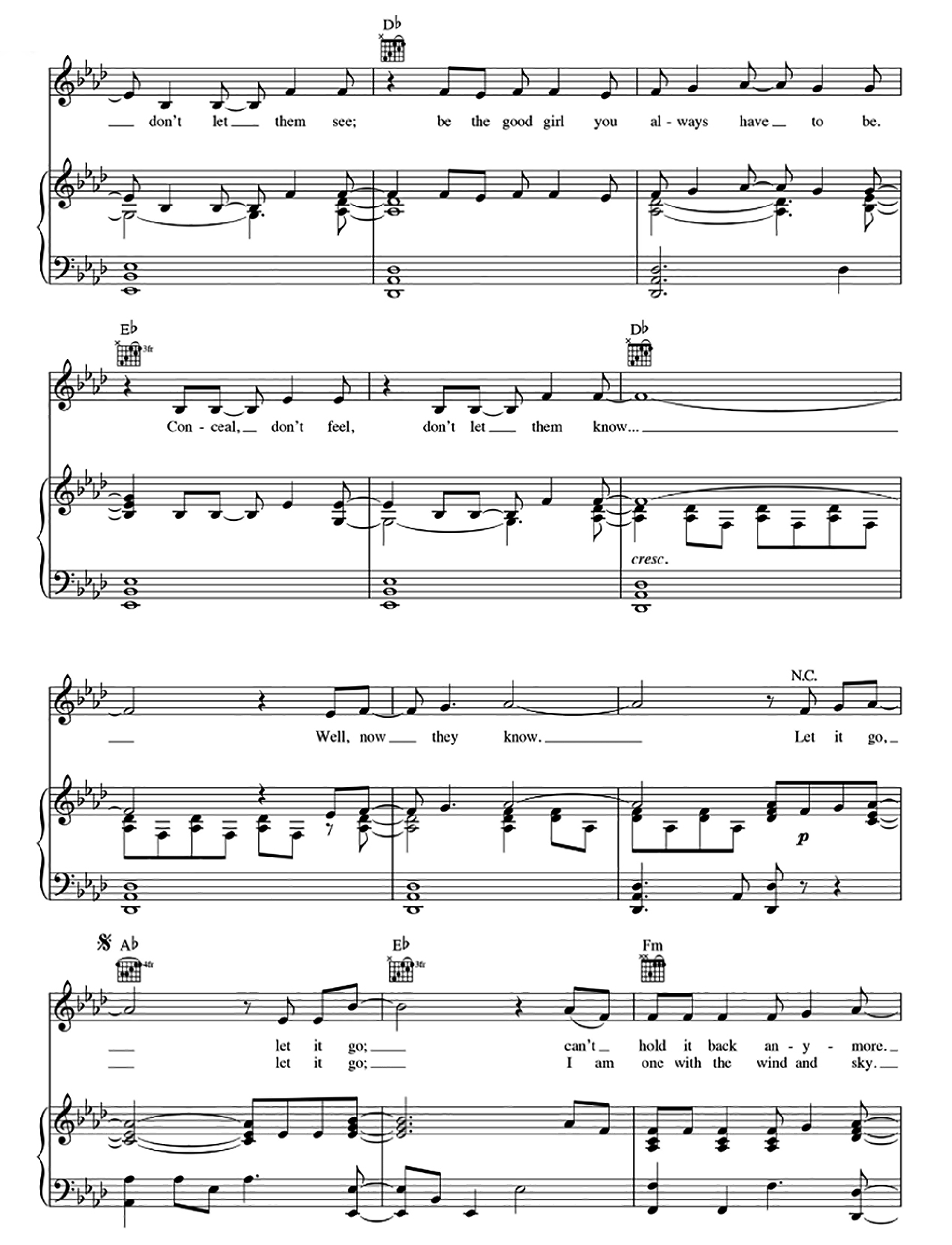 Let It Go sheet music 3