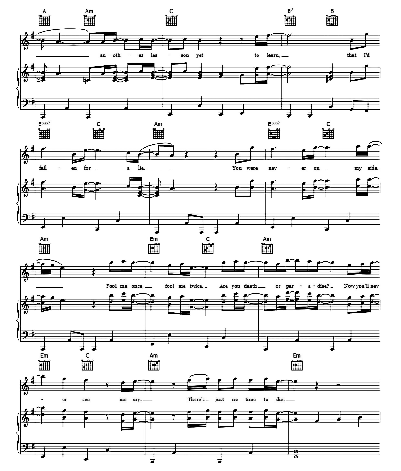 No Time To Die (from James Bond Soundtrack) sheet music 5