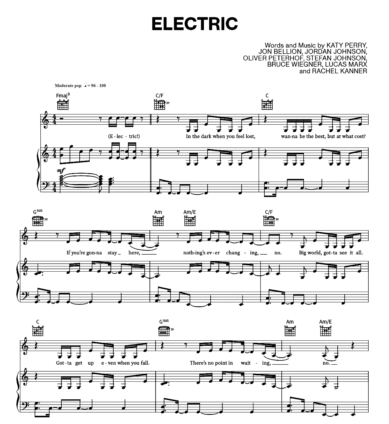 Electric sheet music