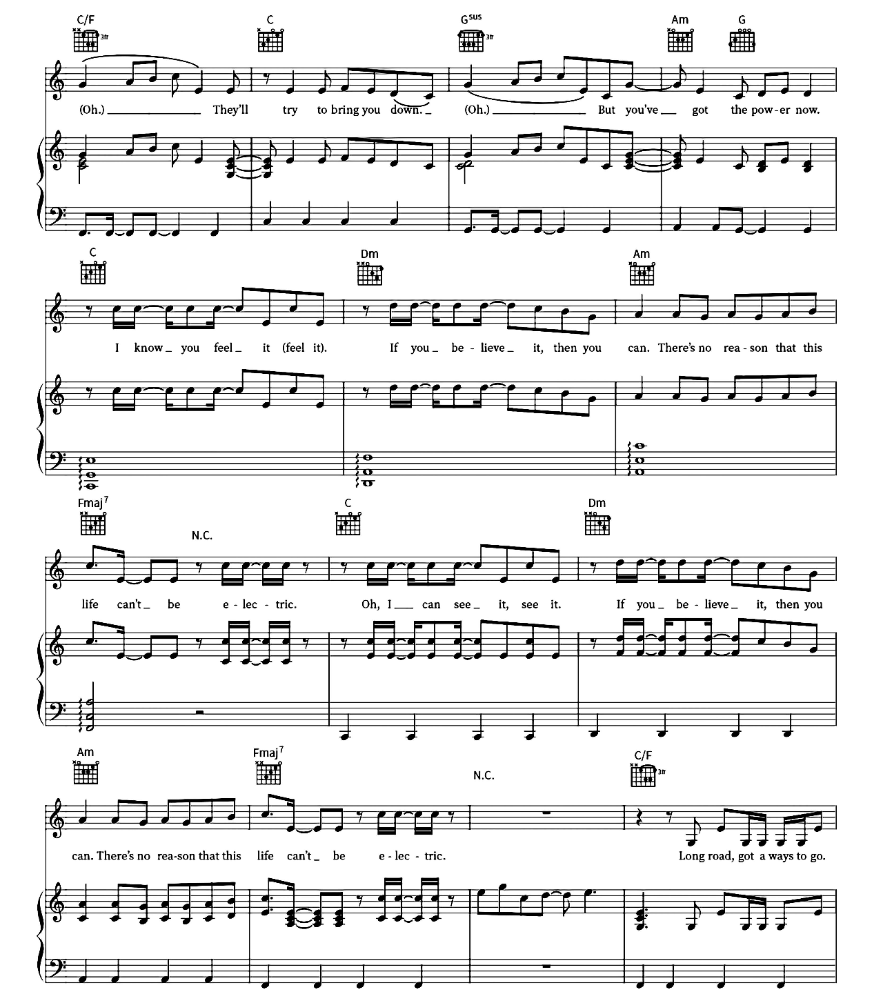 Electric sheet music 2