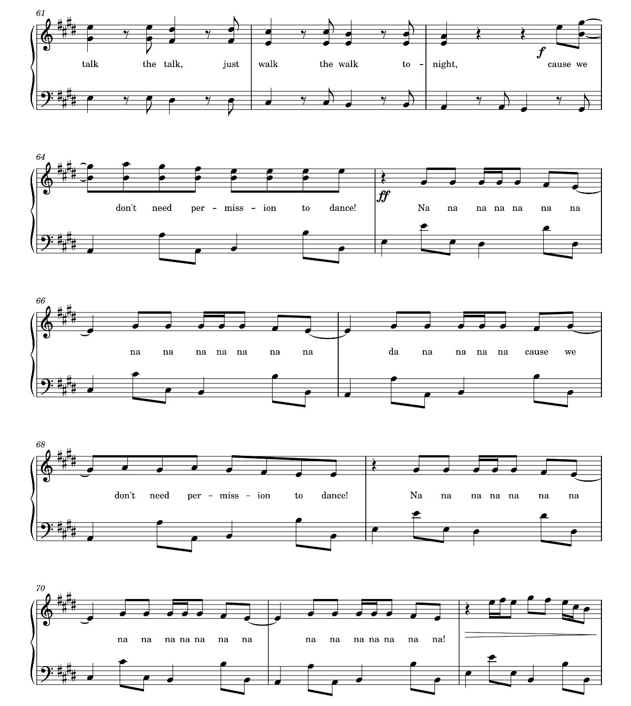 ON sheet music 5