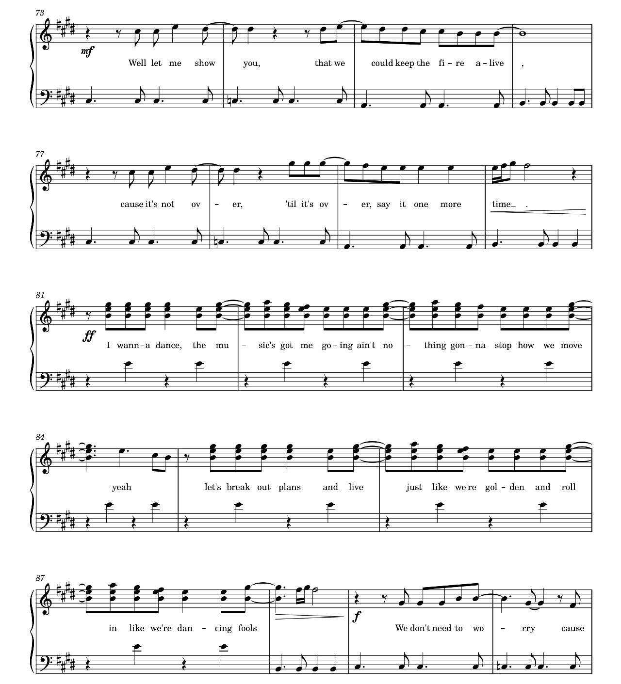 ON sheet music 6