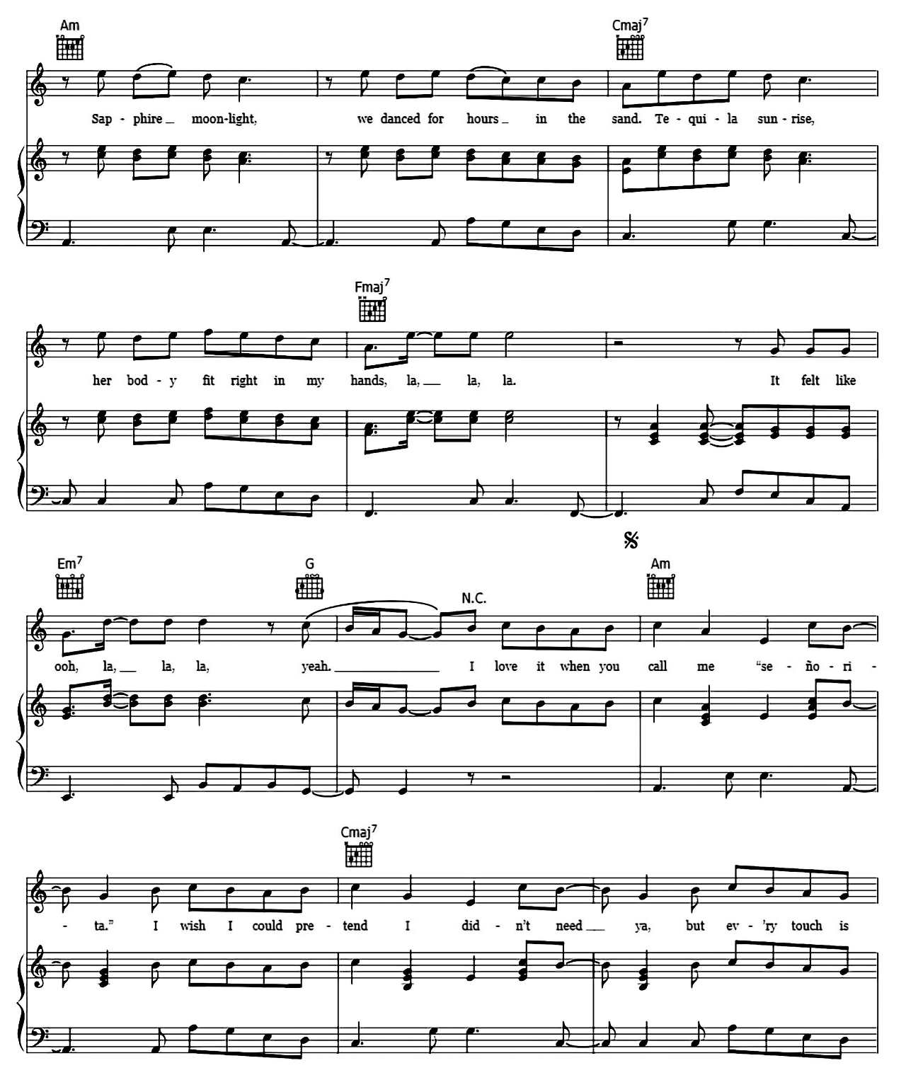 Senorita sheet music 3