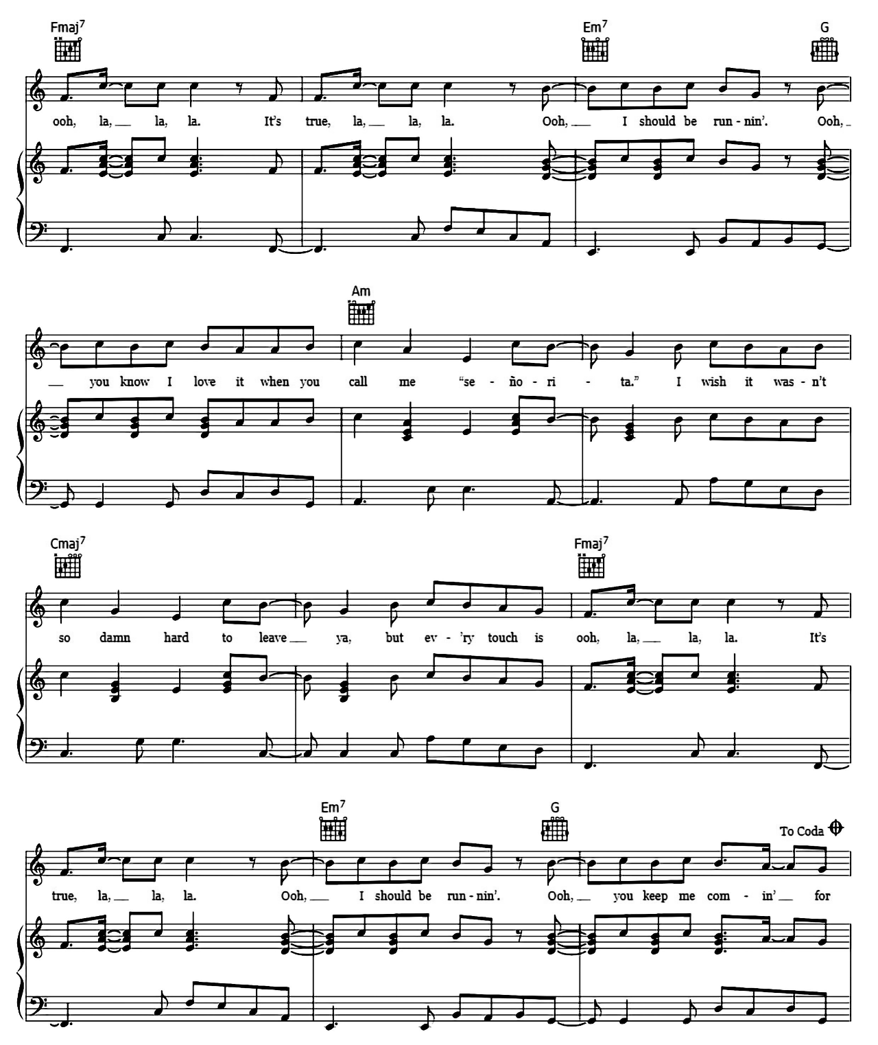Senorita sheet music 4