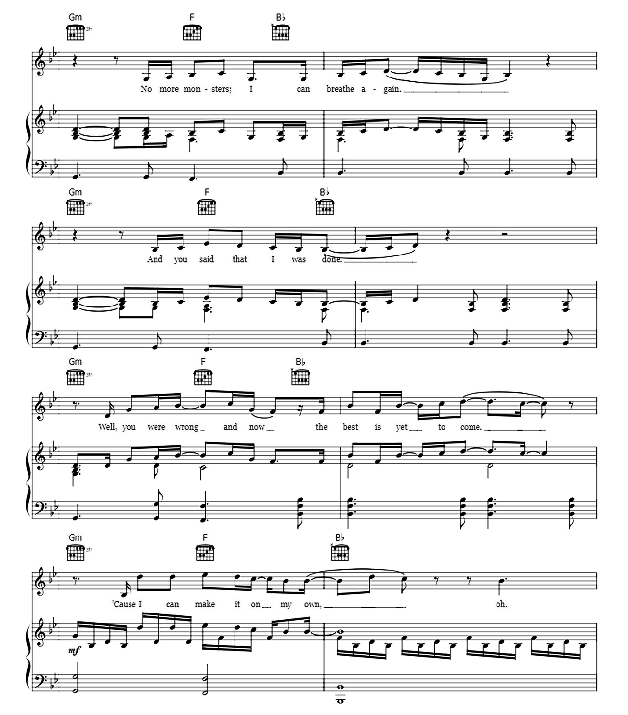 Praying sheet music 4