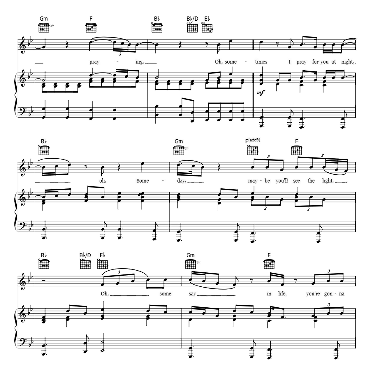 Praying sheet music 7