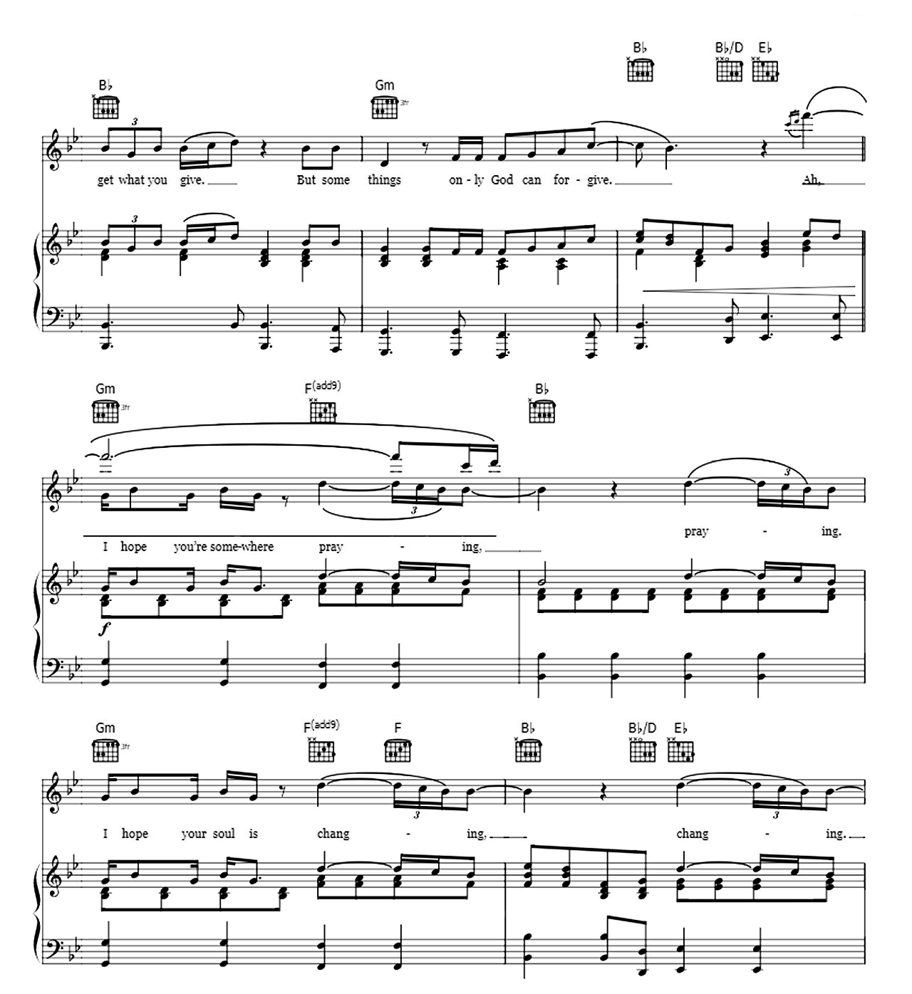 Praying sheet music 8