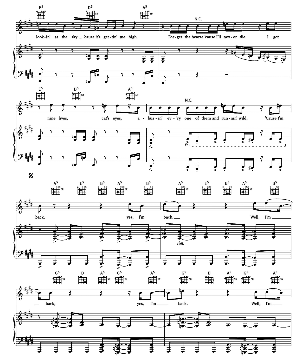 Back In Black sheet music 2