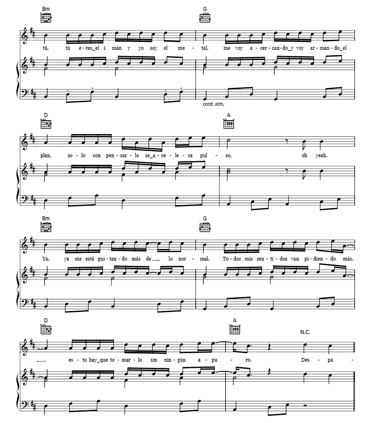 Despacito Remix sheet music 3