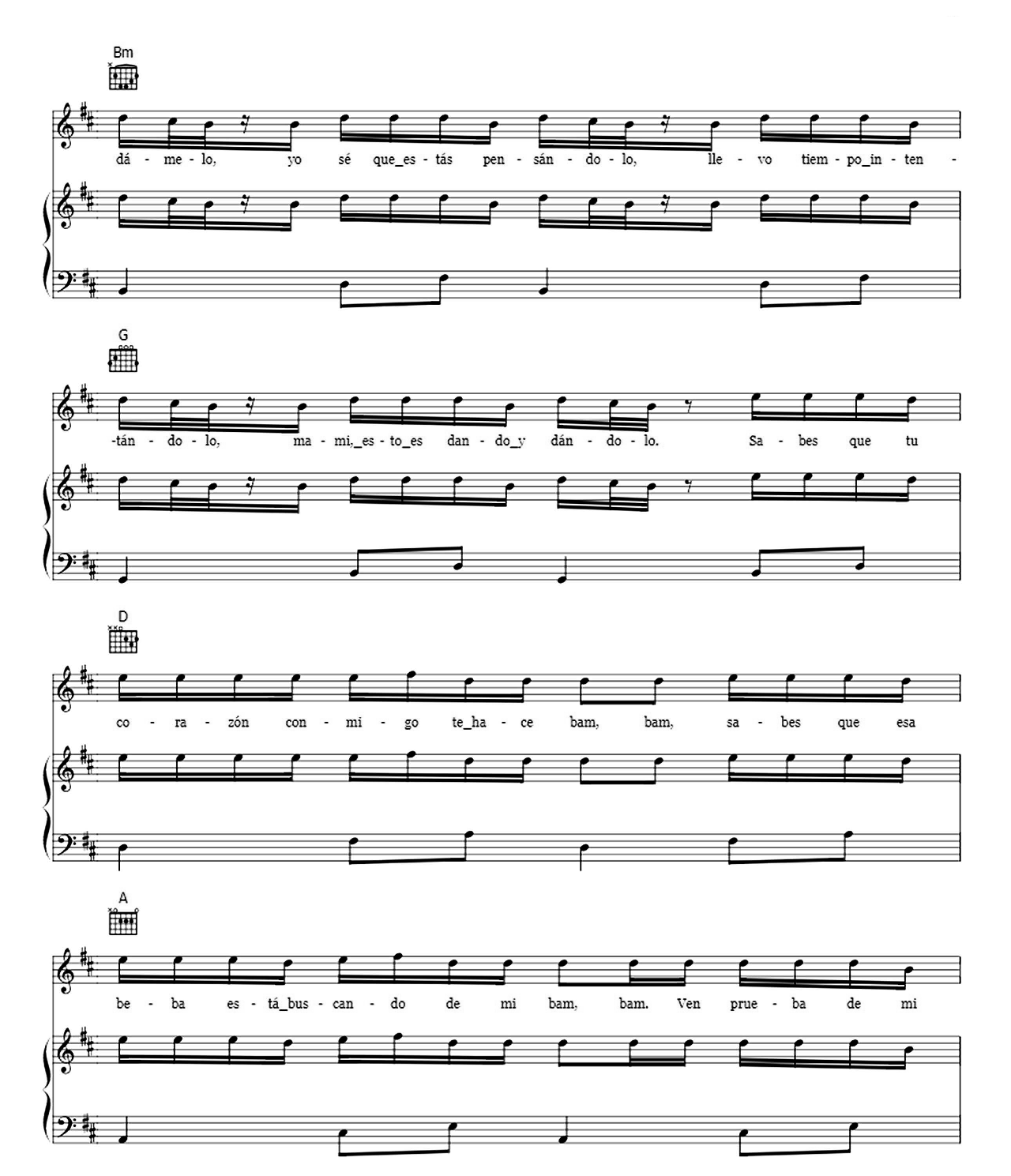 Despacito Remix sheet music 6