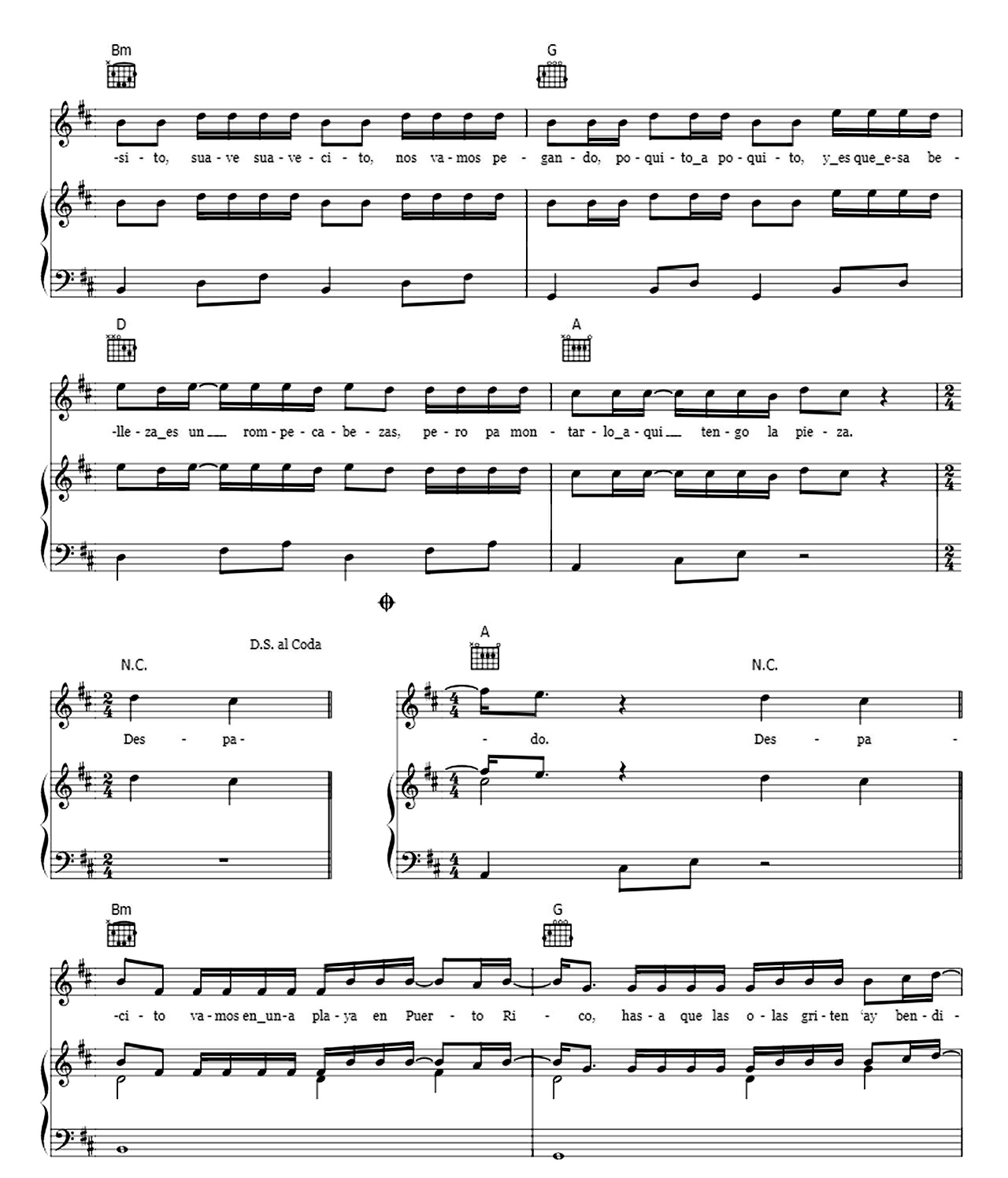 Despacito Remix sheet music 8