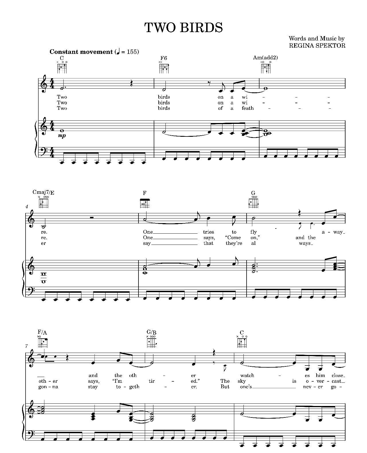 Two Birds sheet music