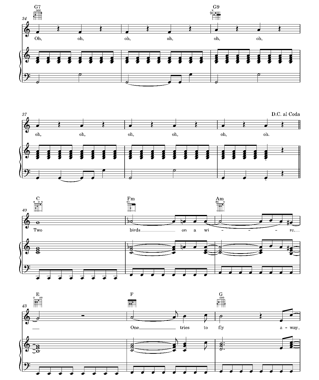 Two Birds sheet music 4