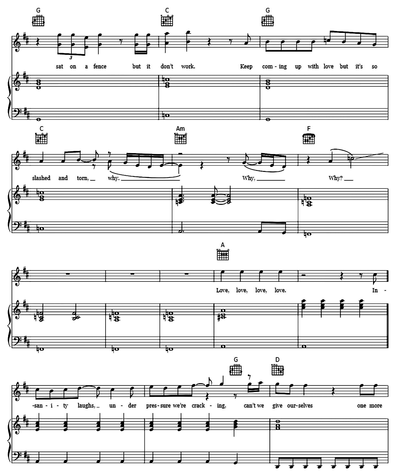 Under Pressure sheet music 6