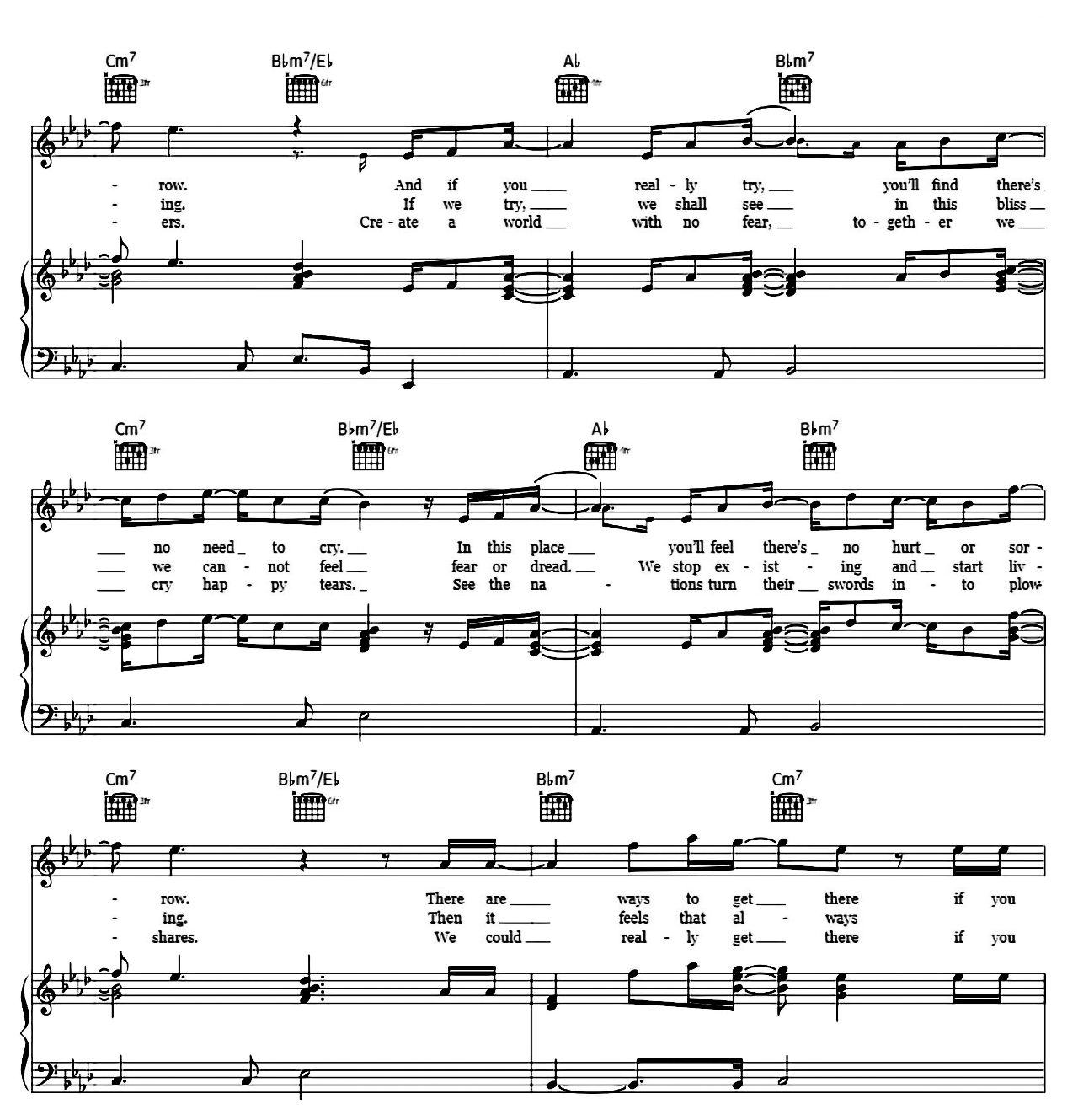 Heal The World sheet music 2