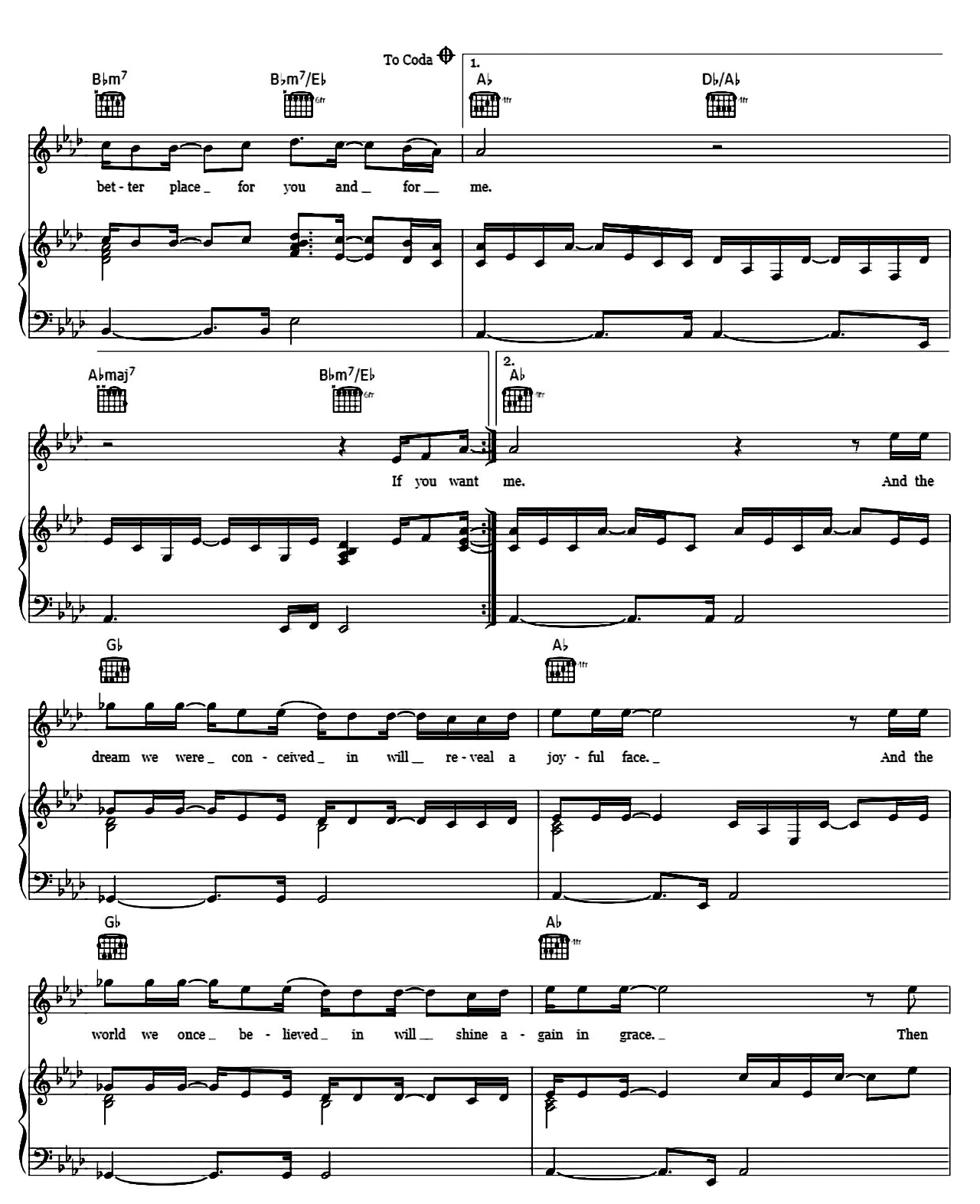 Heal The World sheet music 4