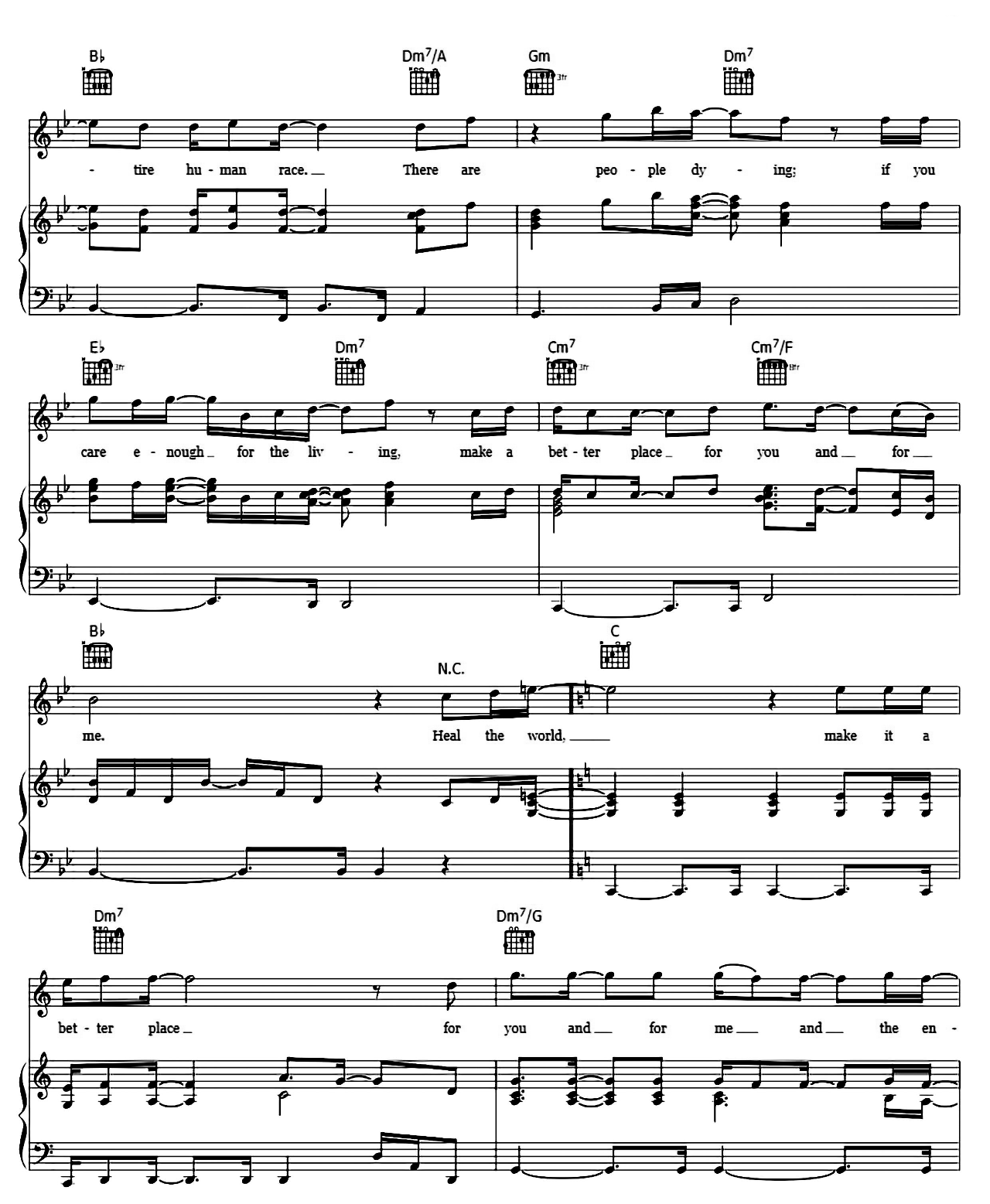 Heal The World sheet music 6