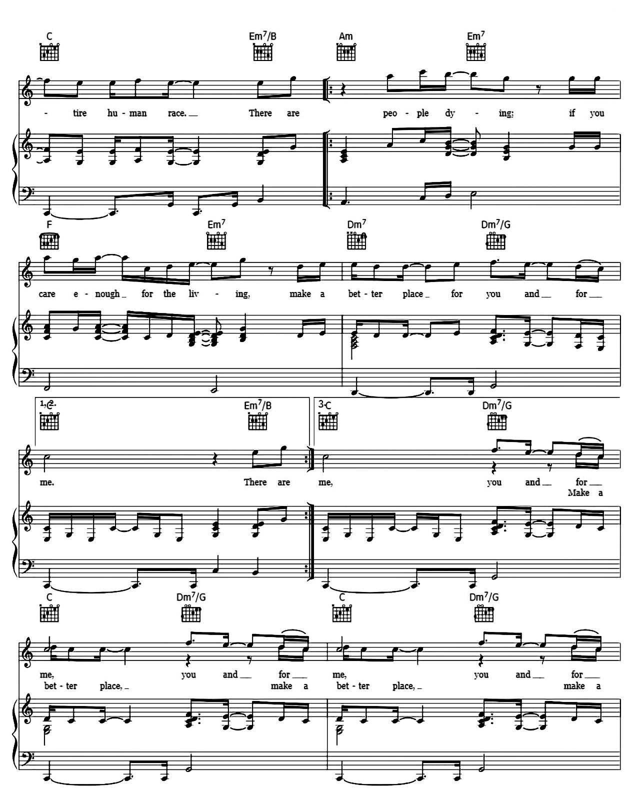 Heal The World sheet music 7