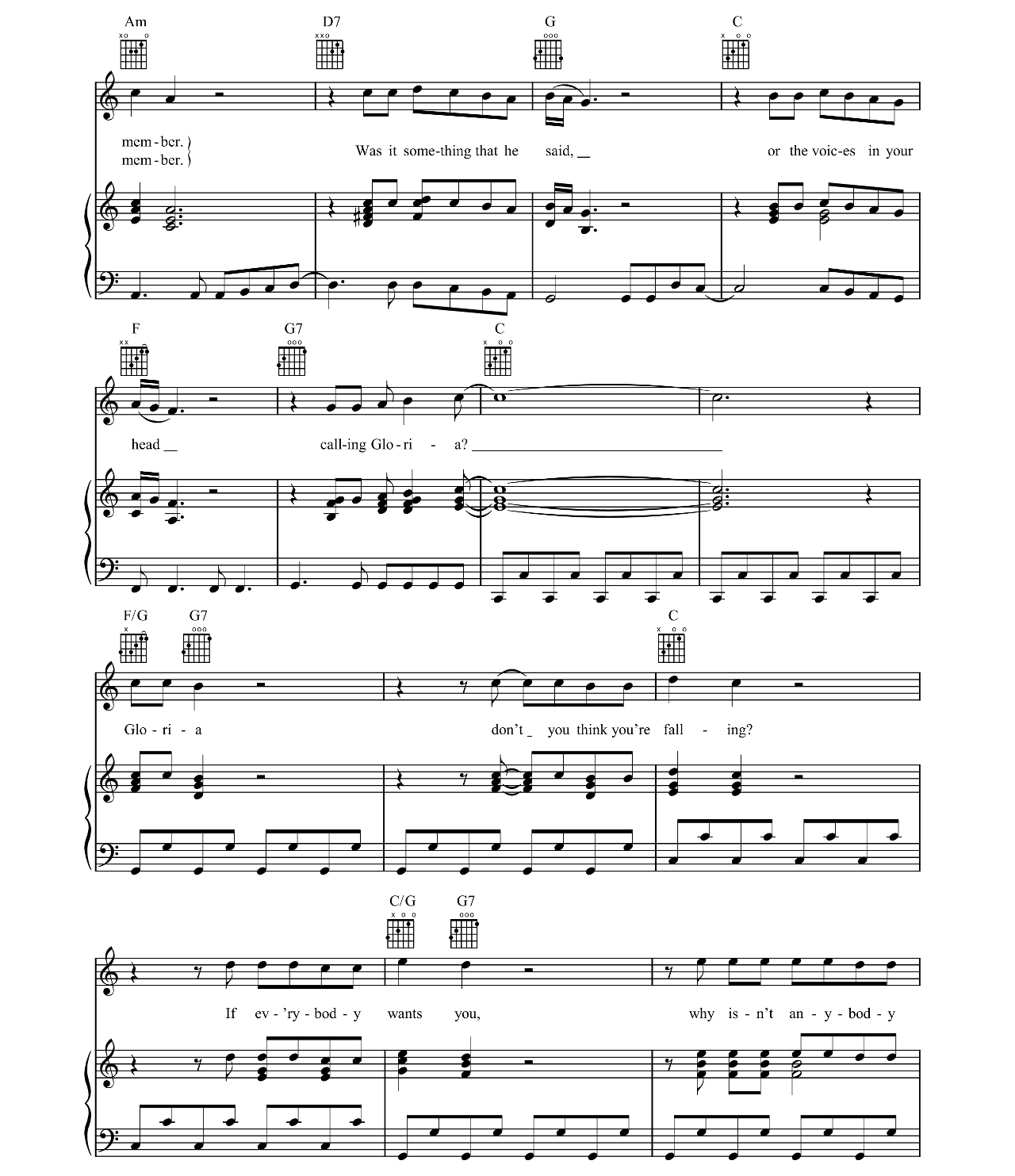 Gloria sheet music 3