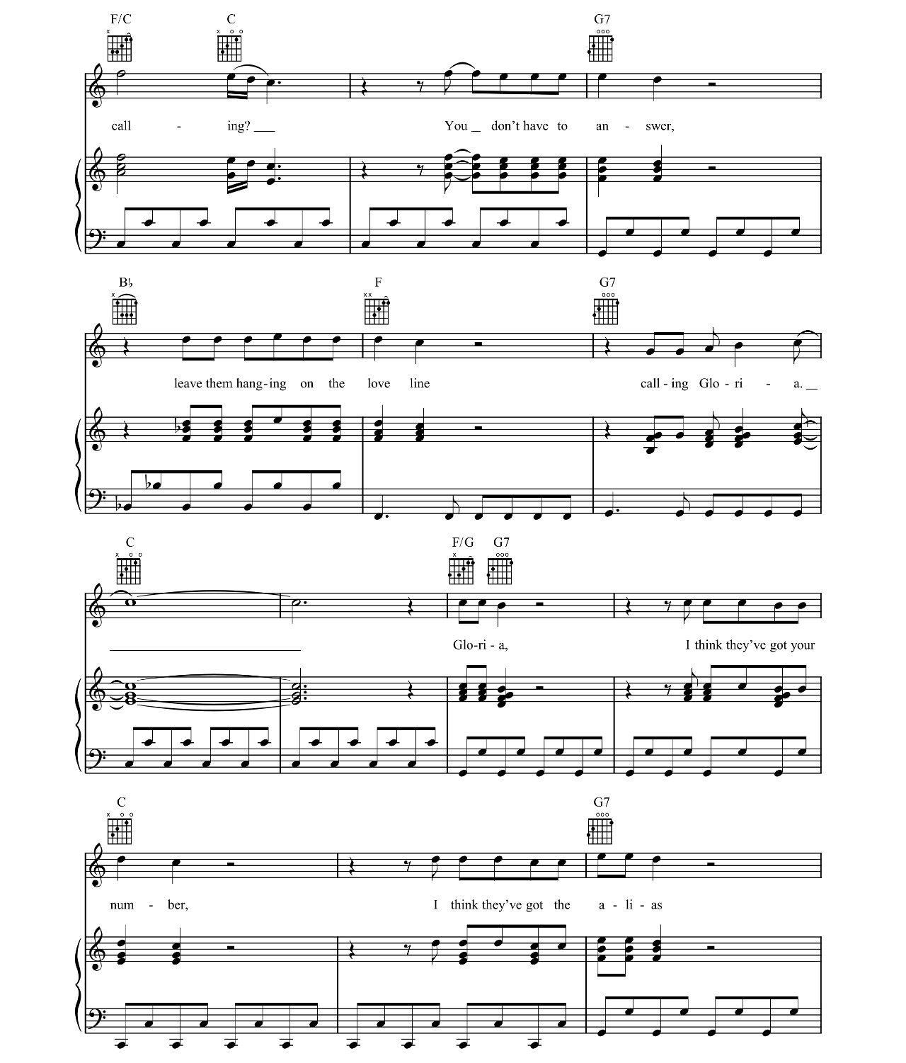Gloria sheet music 4