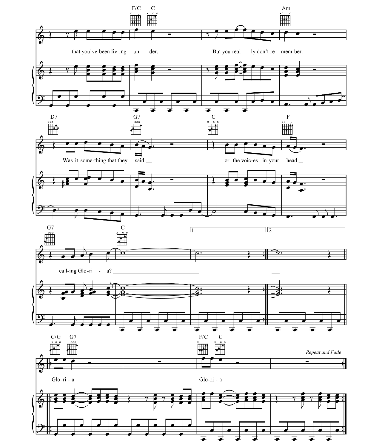 Gloria sheet music 5