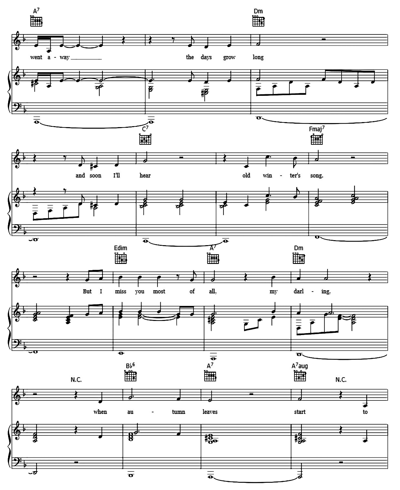 Autumn Leaves sheet music 3