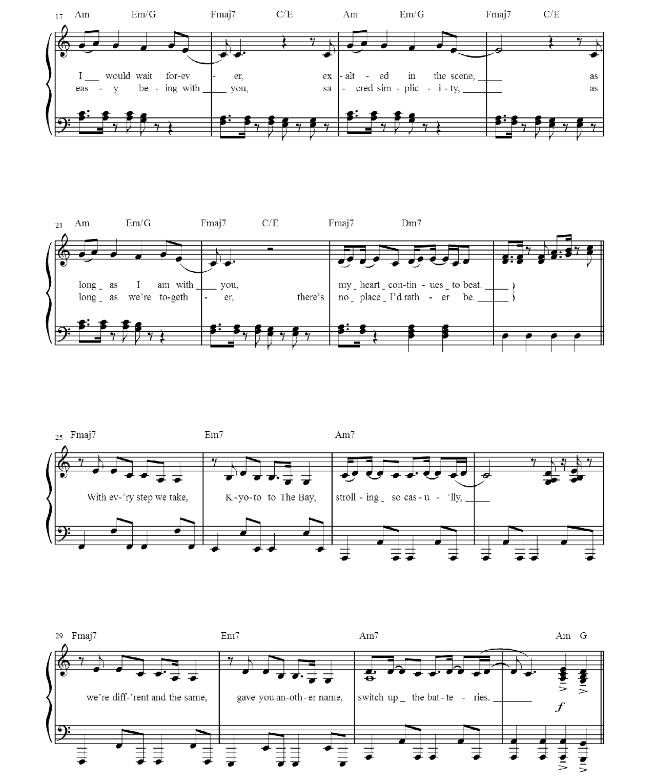Rather Be sheet music 2