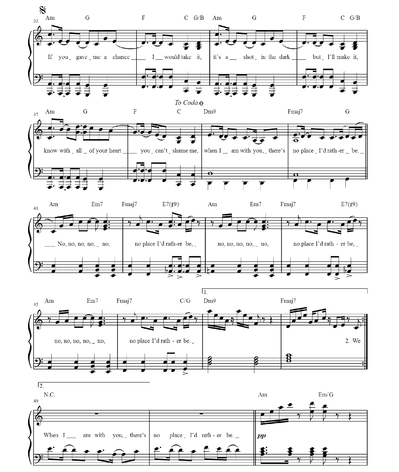 Rather Be sheet music 3